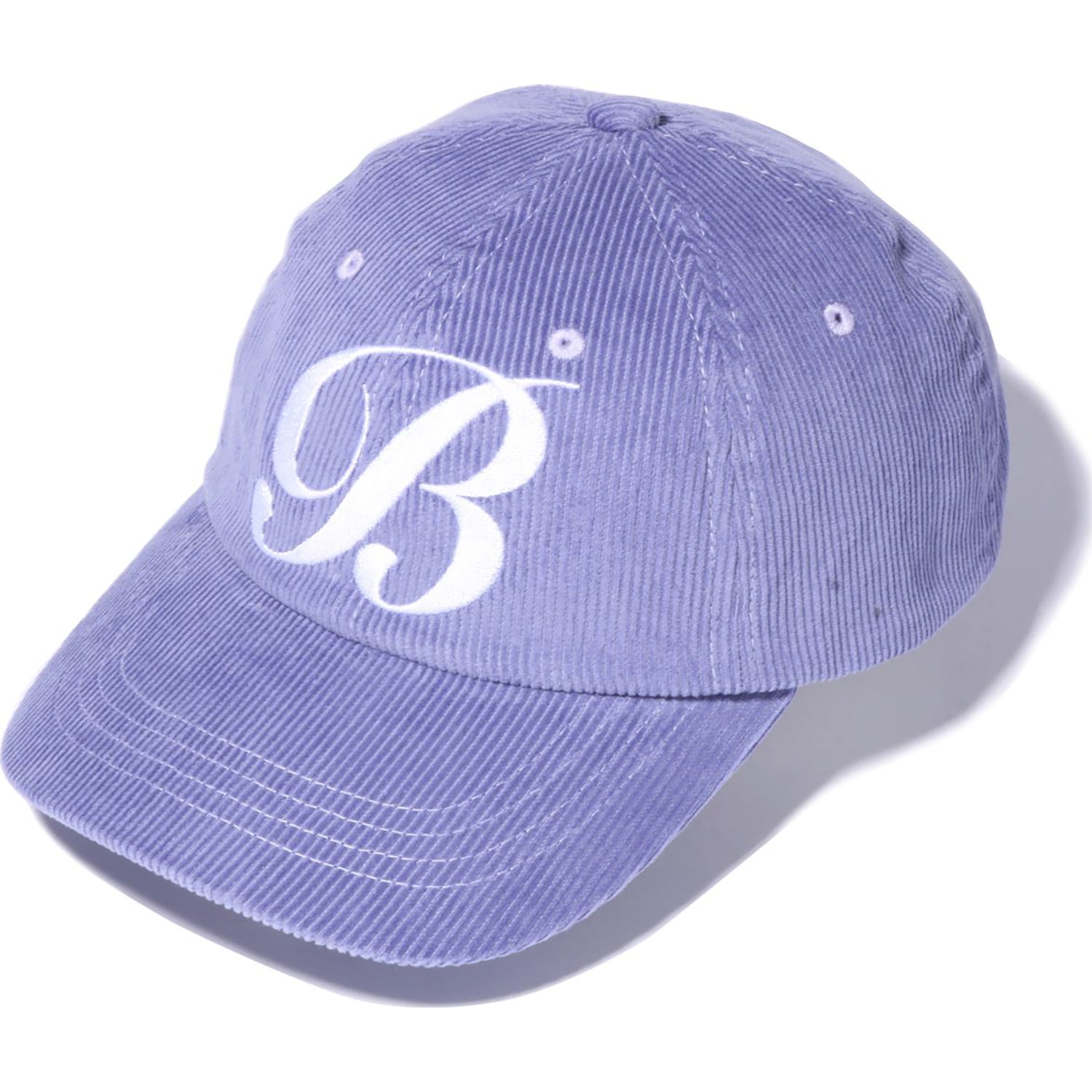 B EMBROIDERY CORDUROY PANEL CAP LADIES