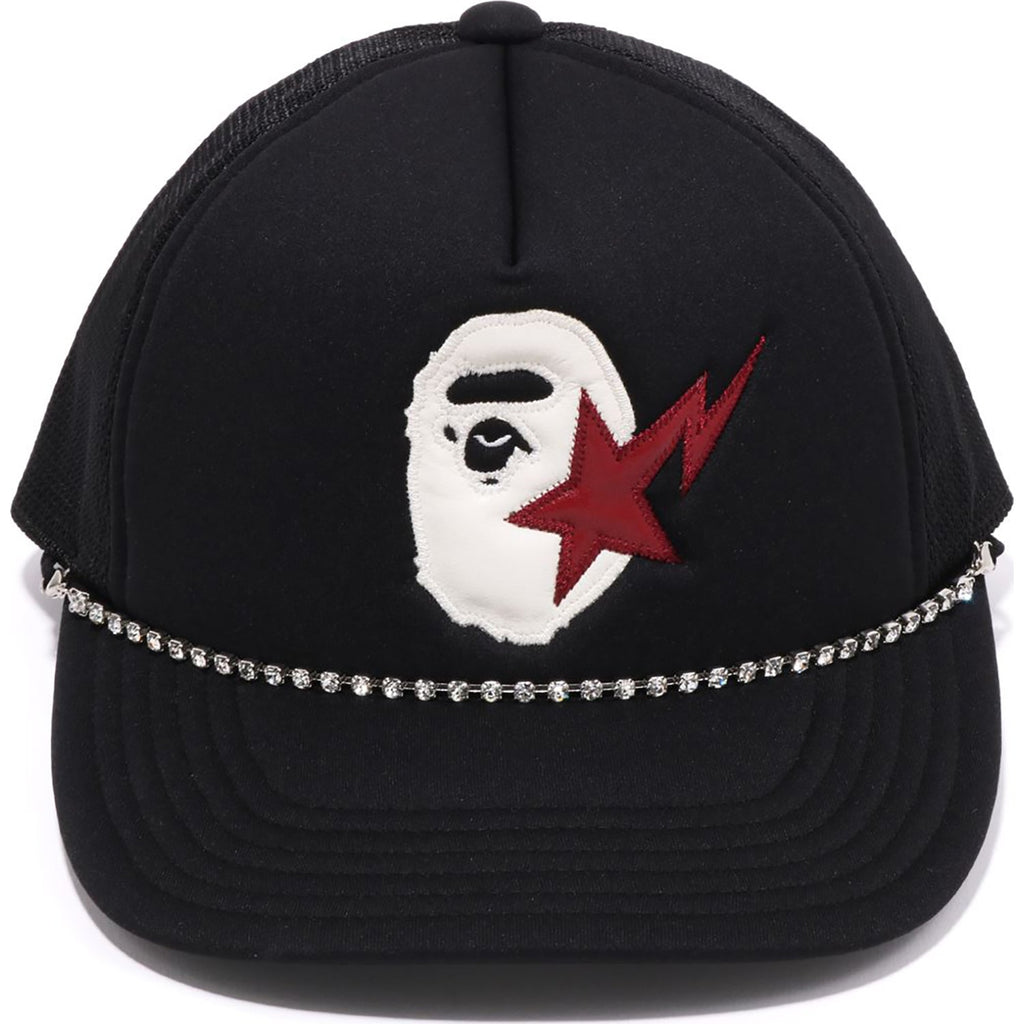 STA APE HEAD LEATHER PATCHED MESH CAP MENS