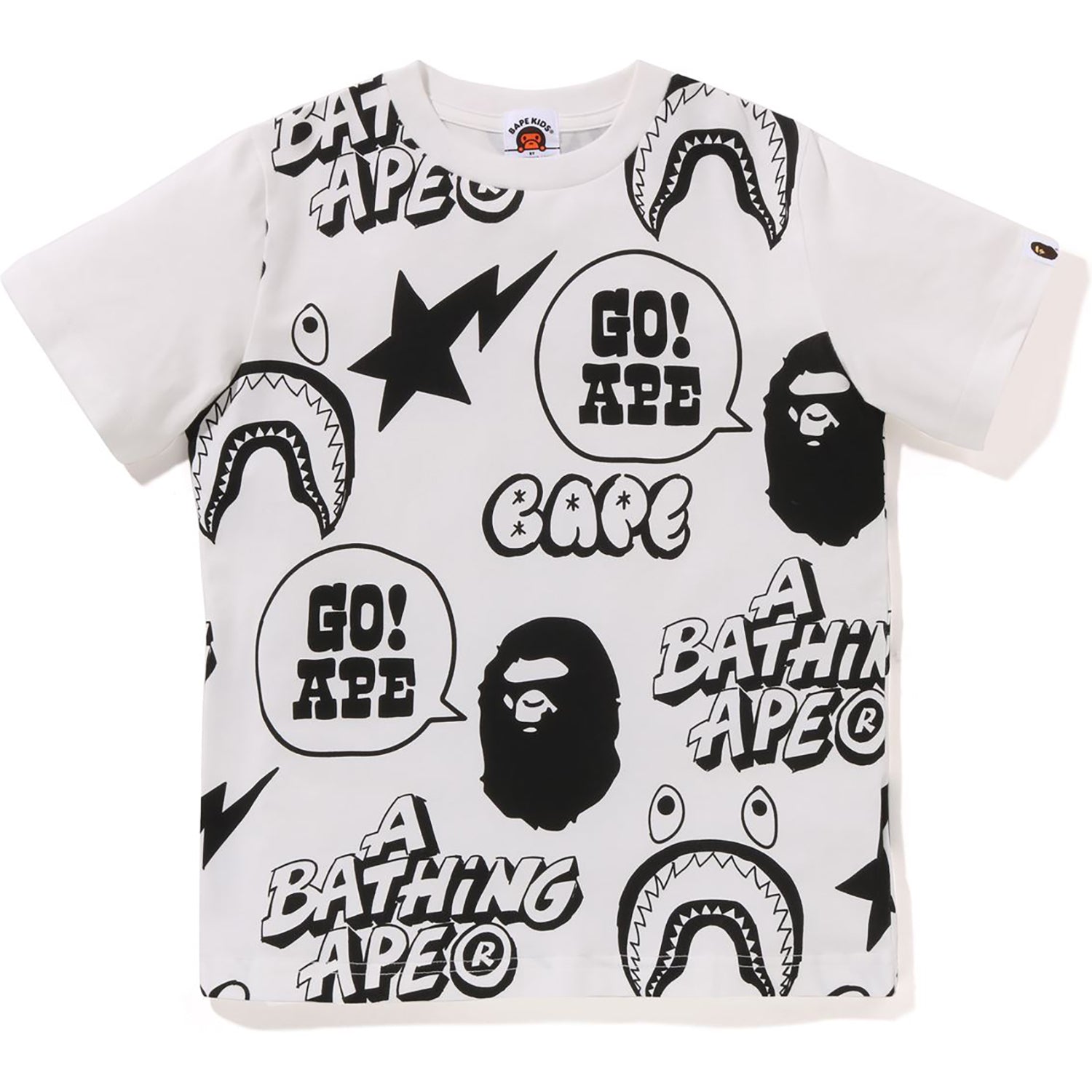 BAPE GRAFFITI PATTERN TEE LOOSE FIT KIDS
