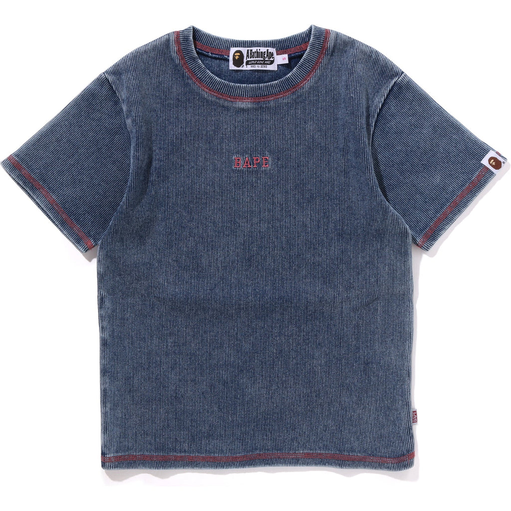 BAPE INDIGO RIB TEE LADIES
