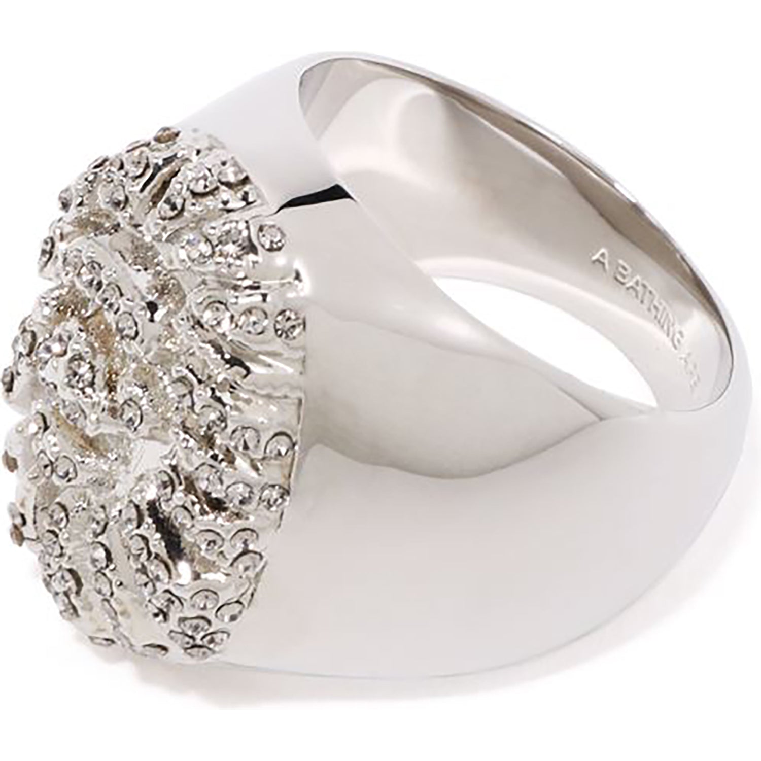 APE HEAD CRYSTAL STONE RING
