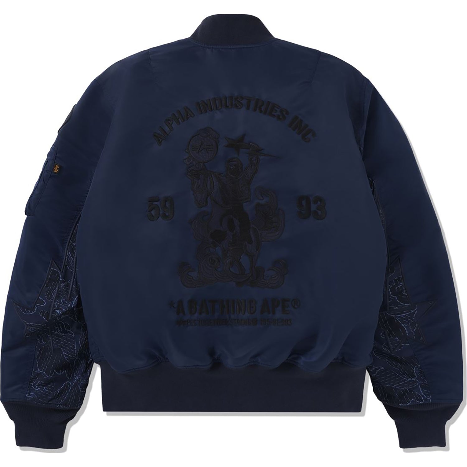 BAPE X ALPHA INDUSTRIES MA-1 JACKET MENS