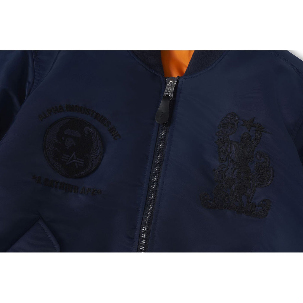 BAPE X ALPHA INDUSTRIES MA-1 JACKET MENS