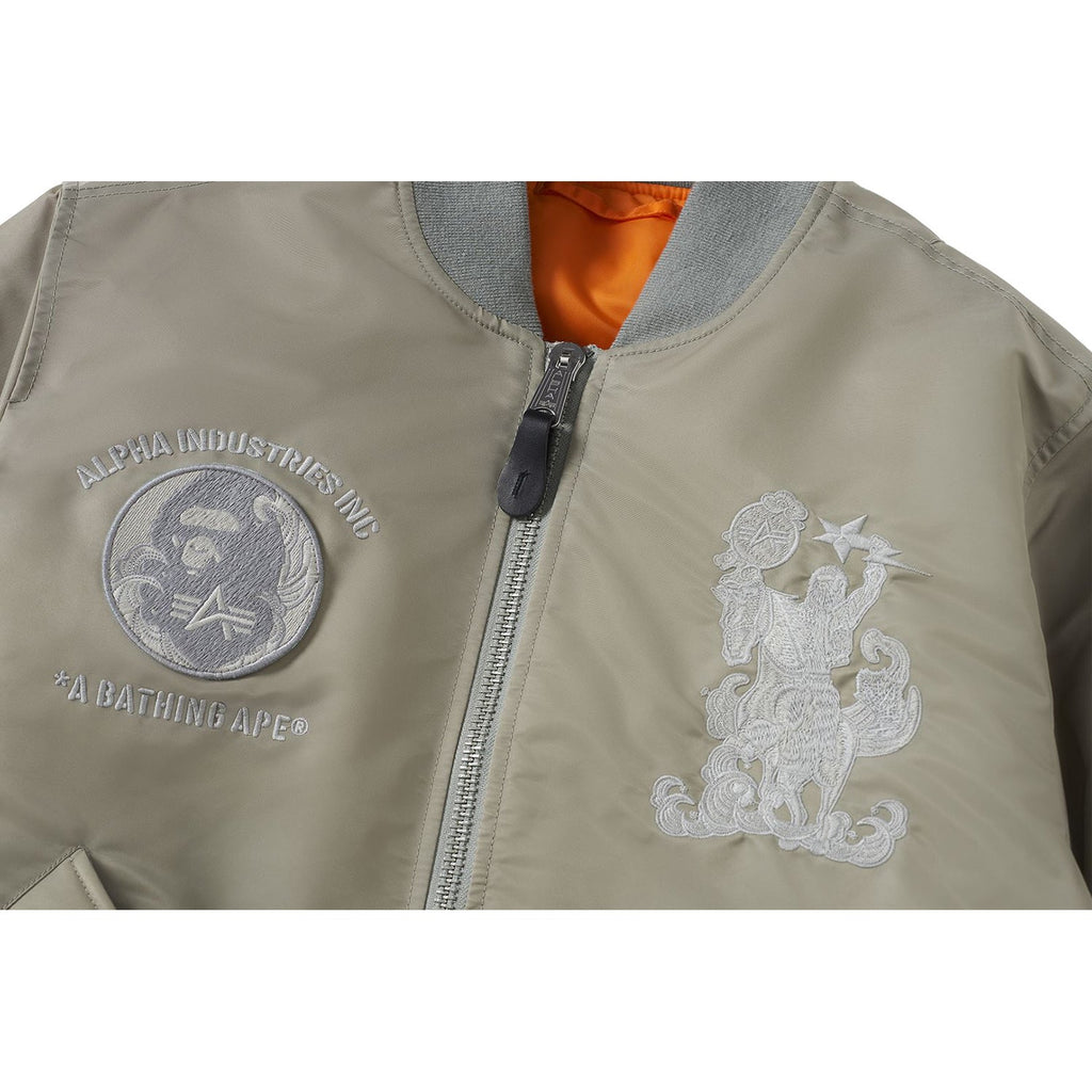 BAPE X ALPHA INDUSTRIES MA-1 JACKET MENS