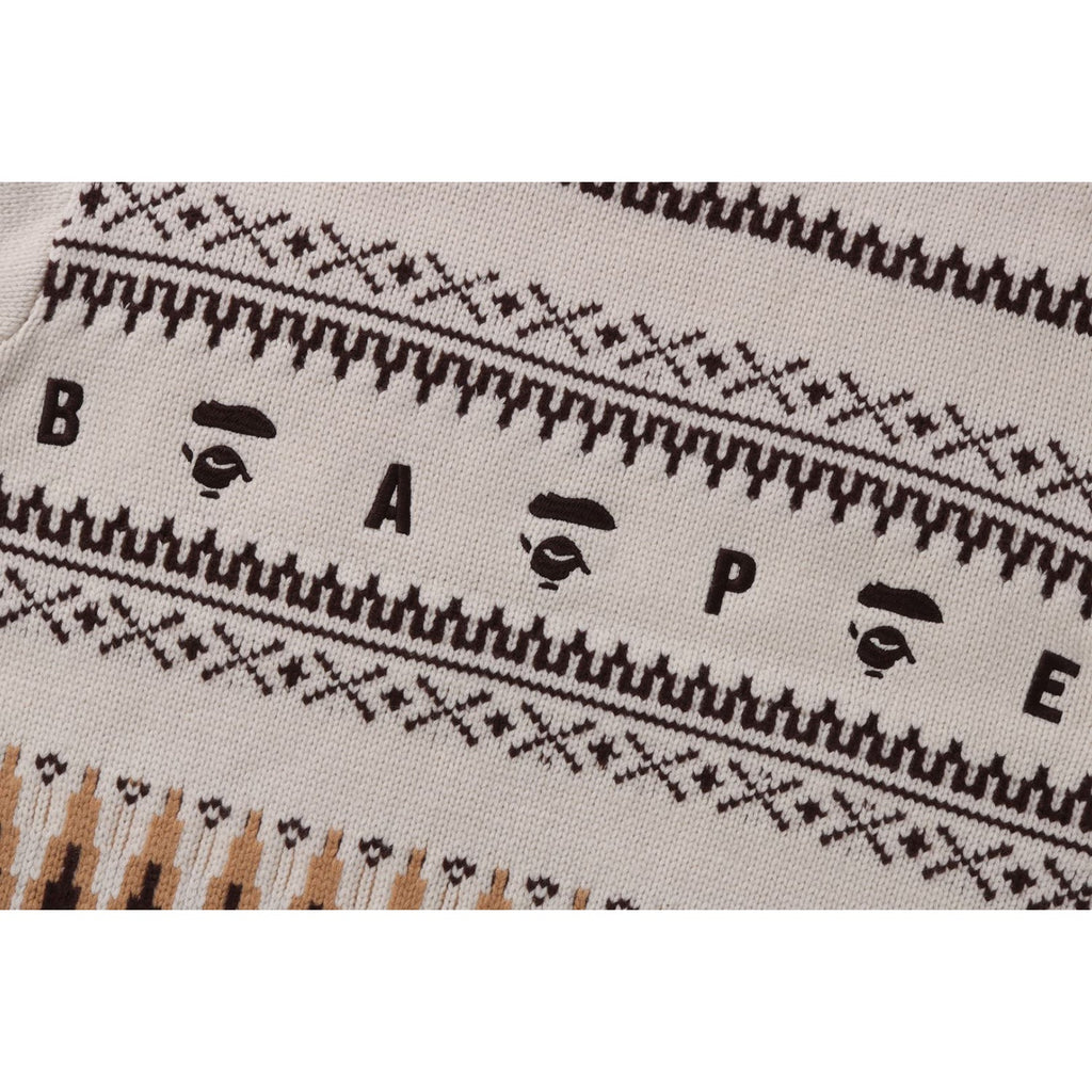 BAPE SNOWFLAKE KNIT SWEATER MENS