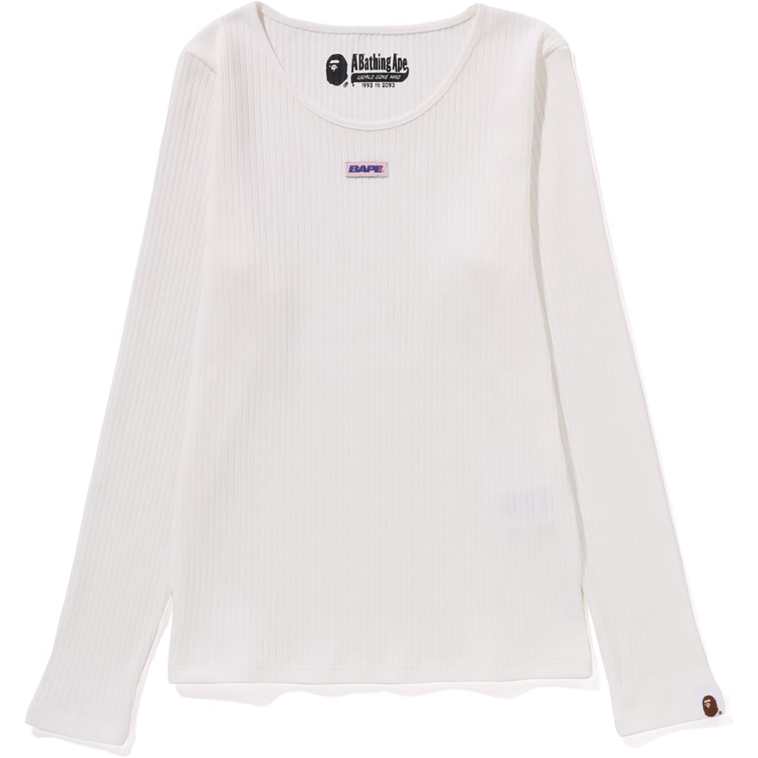 BAPE LABEL RIB L/S TEE LADIES