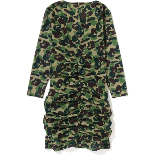 ABC CAMO MESH GATHERED ONEPIECE LADIES