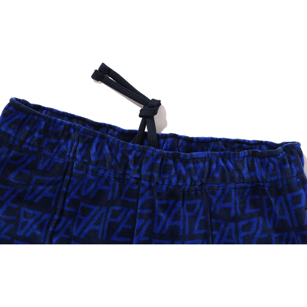 BAPE LOGO MONOGRAM VELOUR FLARE PANTS LADIES