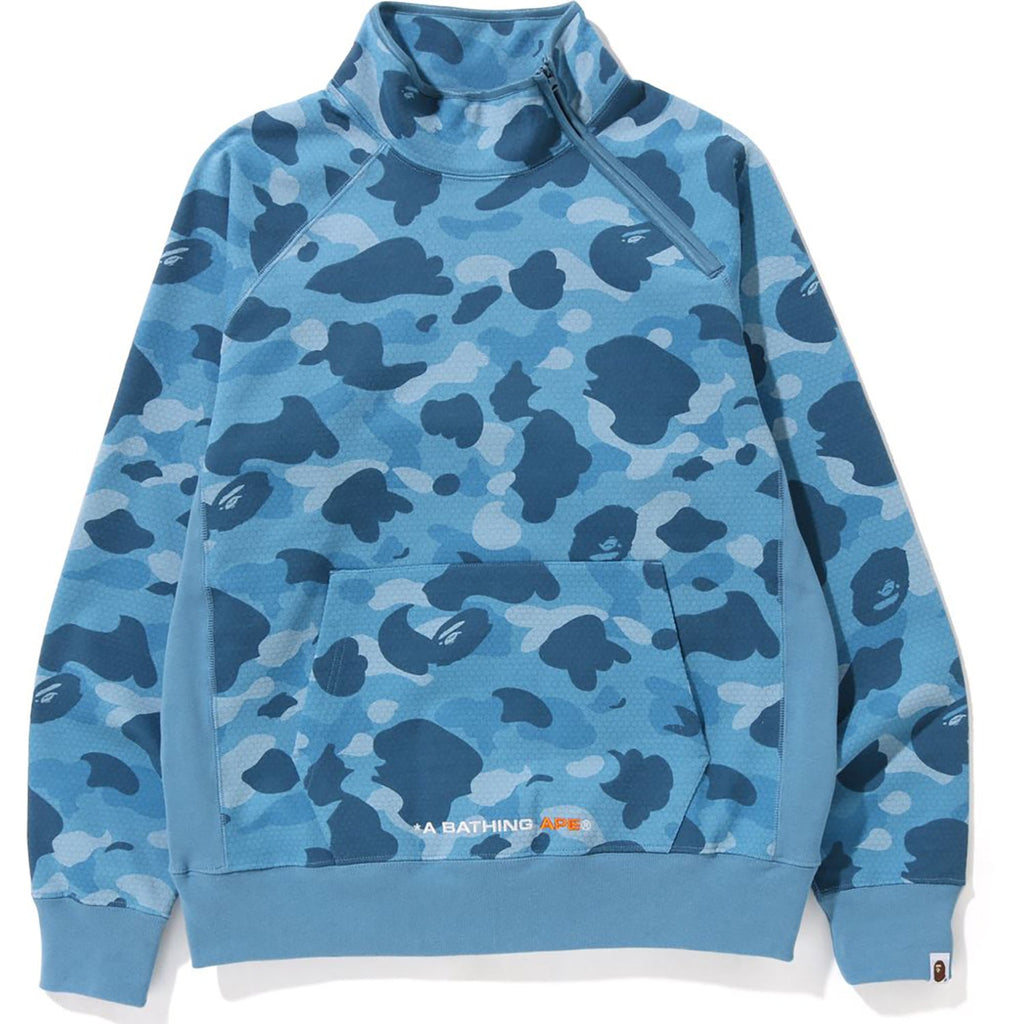 HONEYCOMB CAMO SIDE ZIP CREWNECK MENS