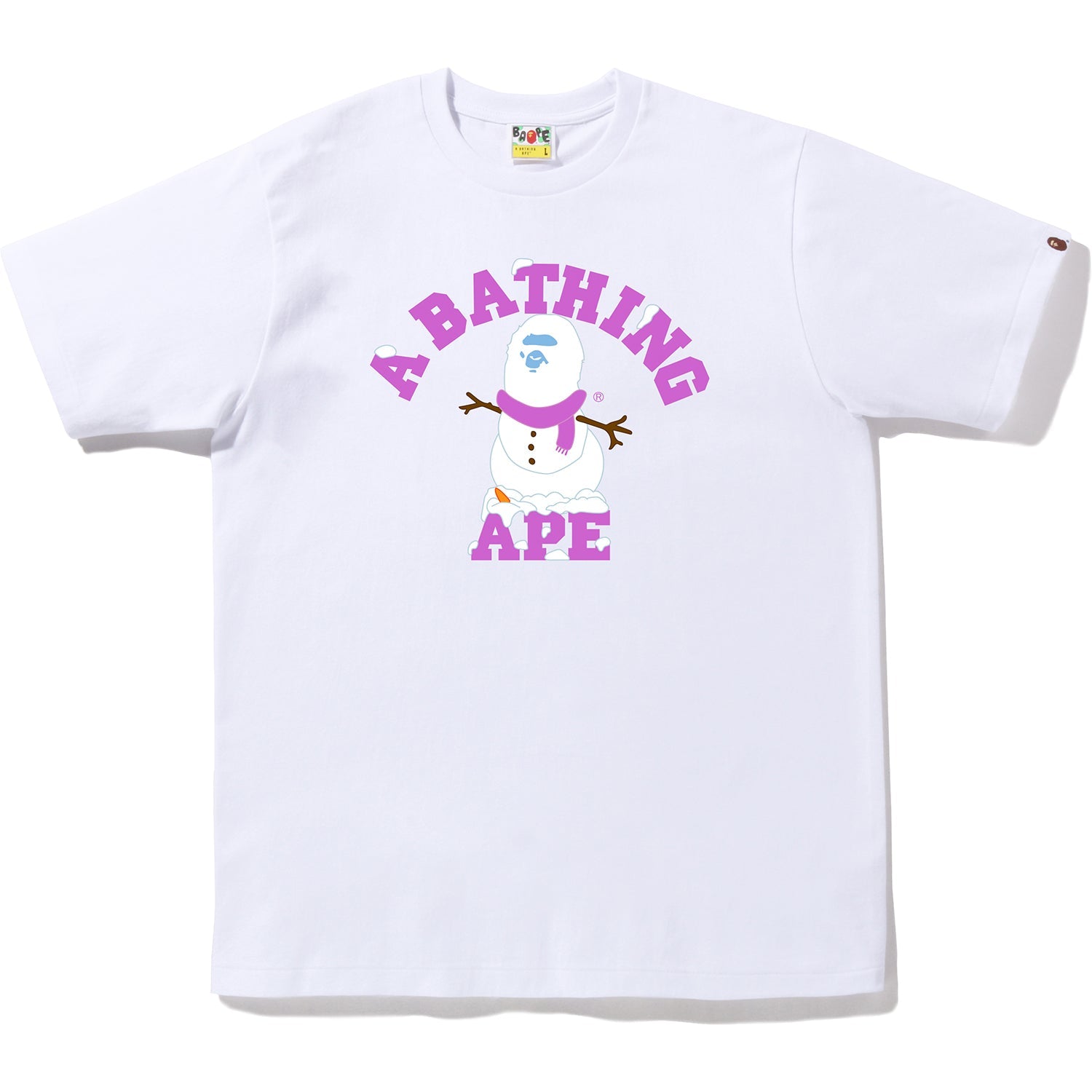 APE SNOWMAN COLLEGE TEE MENS