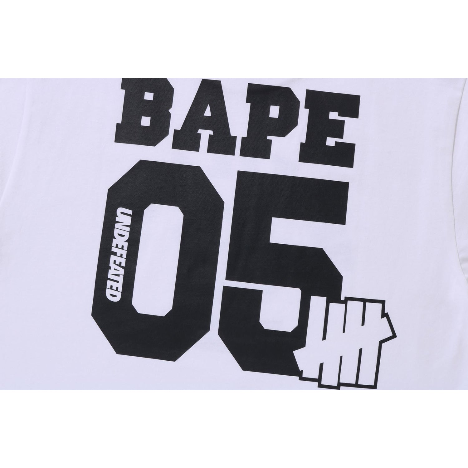 BAPE X UNDEFEATED COLLEGE TEE MENS