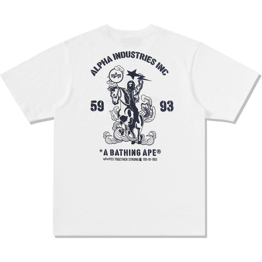 BAPE X ALPHA INDUSTRIES TEE MENS