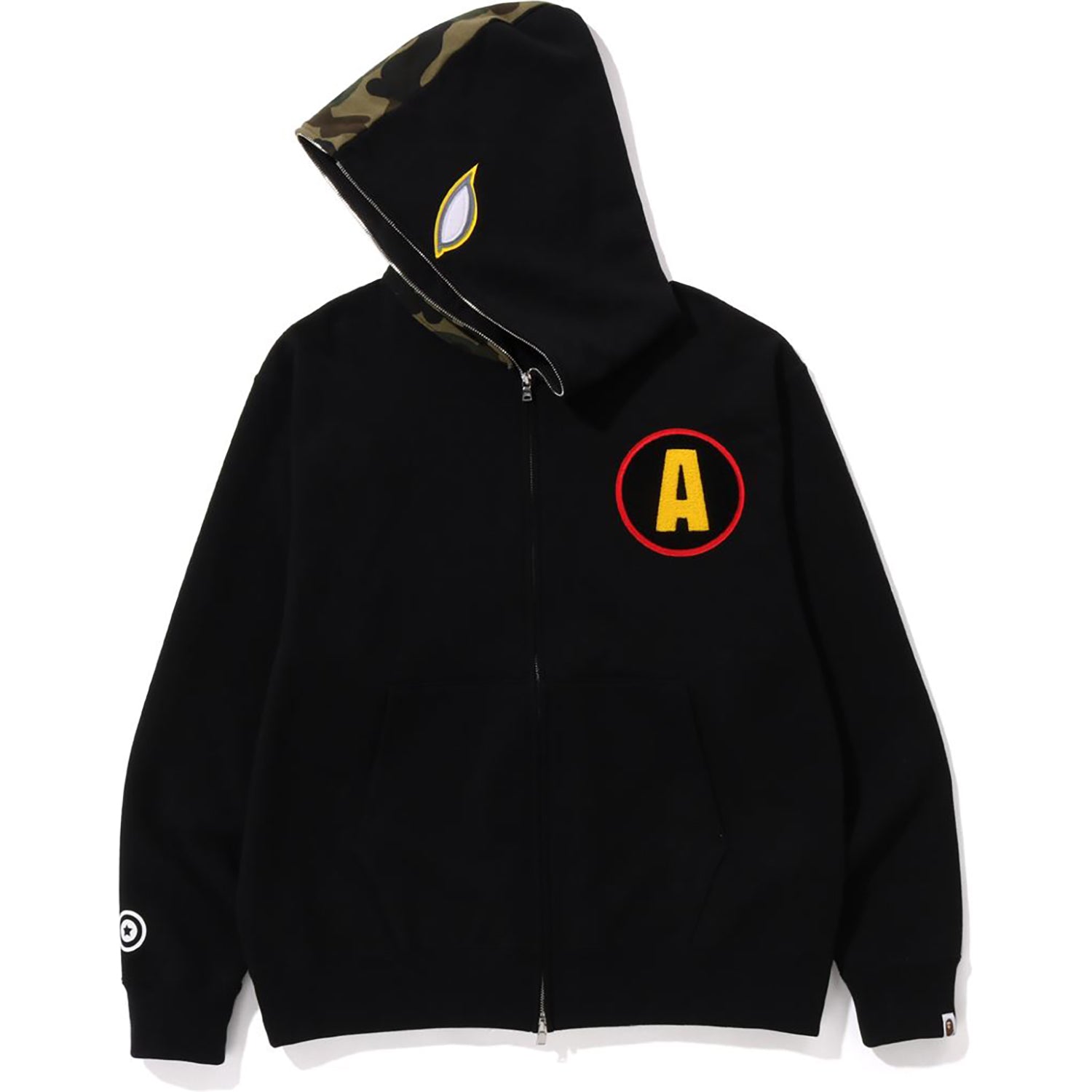 SHADOW BAPE RELAXED FIT FULL ZIP HOODIE MENS