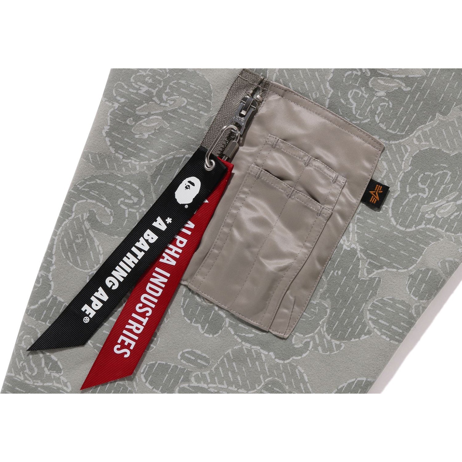 BAPE X ALPHA INDUSTRIES SHARK FULL ZIP HOODIE MENS