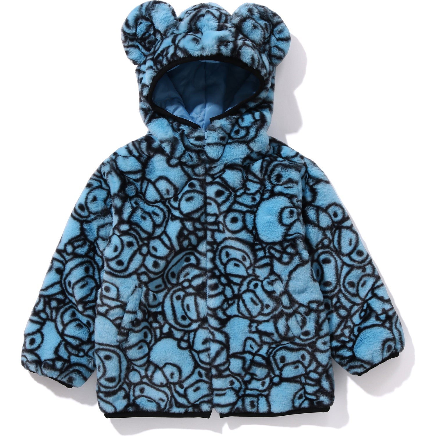 ALL BABY MILO FAUX FUR BEAR EAR HOODIE JACKET KIDS
