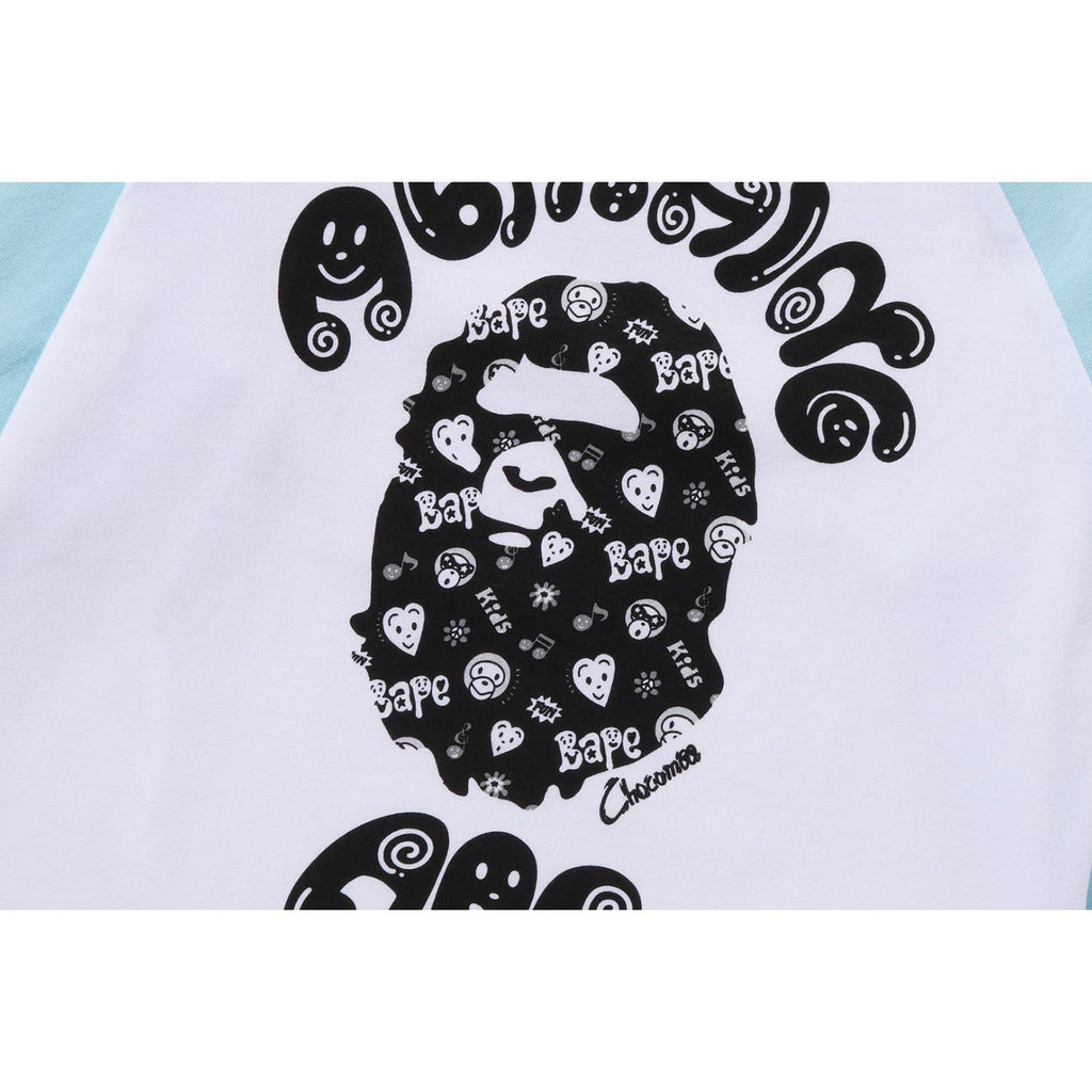 BAPE KIDS X CHOCOMOO COLLEGE L/S TEE KIDS