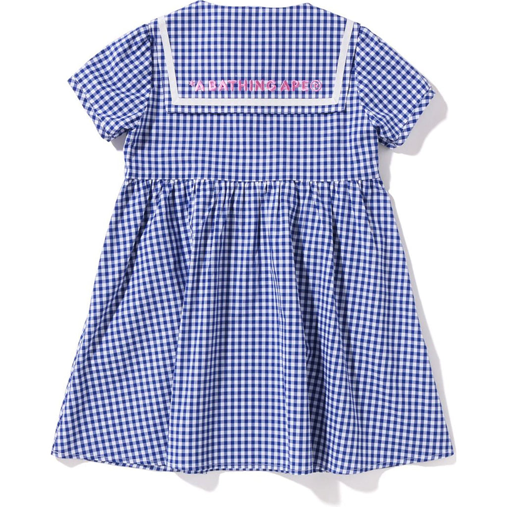 GINGHAM CHECK SAILOR COLLAR ONEPIECE KIDS