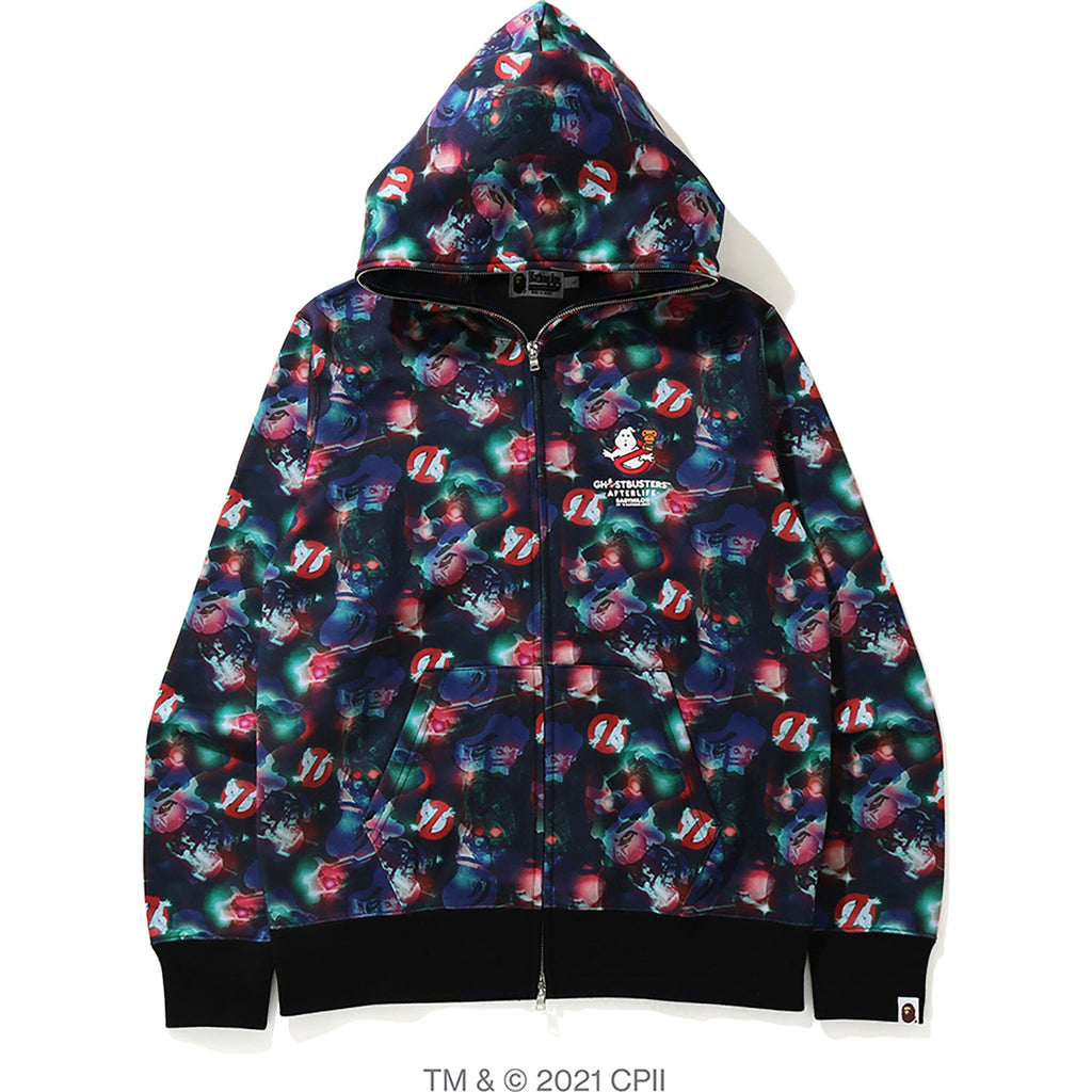 BAPE X GHOSTBUSTERS CAMO FULL ZIP HOODIE MENS