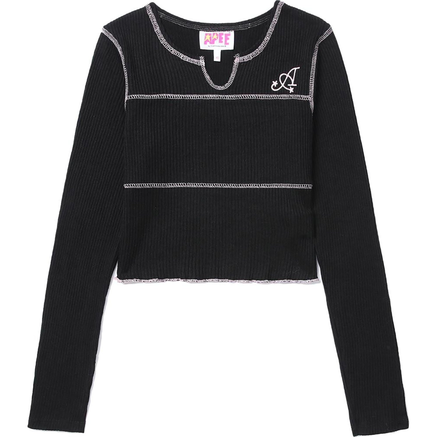 APEE RIBBED CROP TOP LADIES