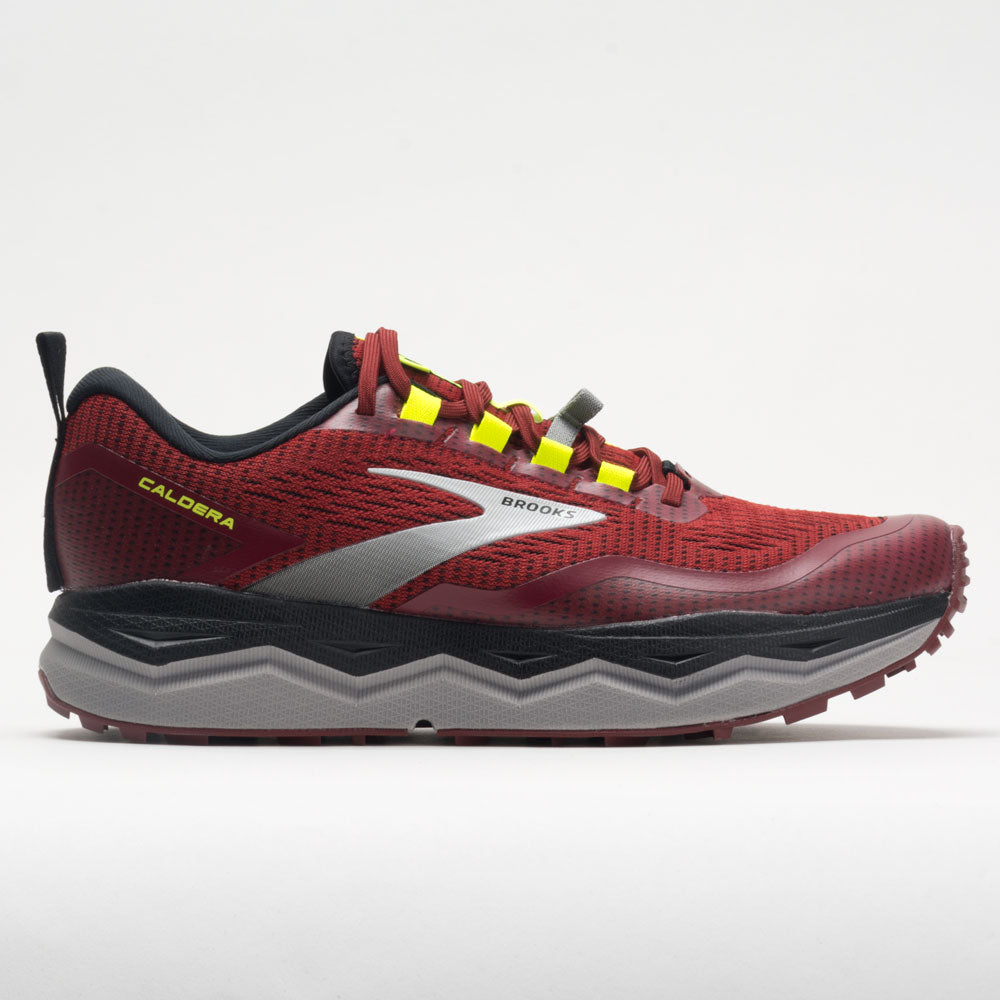 Men's Brooks Caldera 5, Red/Black/Nightlife, 9.5 D Medium