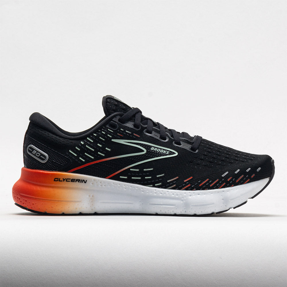 Women's Brooks Glycerin 20, Black/Red/Opal, 7.5 B Medium