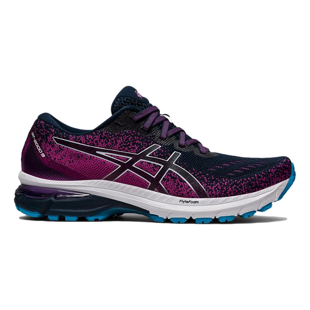 Women's Asics GT-2000 9 Knit, French Blue/White, 6 B Medium