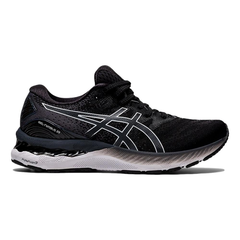 Women's Asics Gel-Nimbus 23, Black/White, 8.5 B Medium