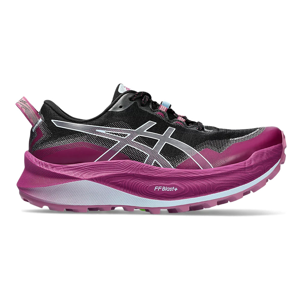 Women's Asics Trabuco Max 3, Black/Light Blue, 9 B Medium