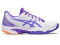 Women's Asics Solution Speed FlyteFoam 2, White/Amethyst, 9 B Medium