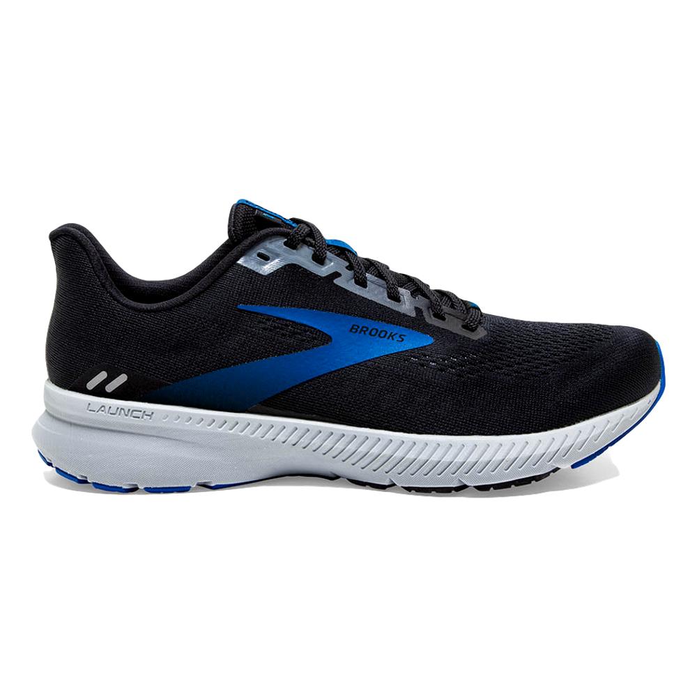 Men's Brooks Launch 8, Black/Grey/Blue, 12 D Medium
