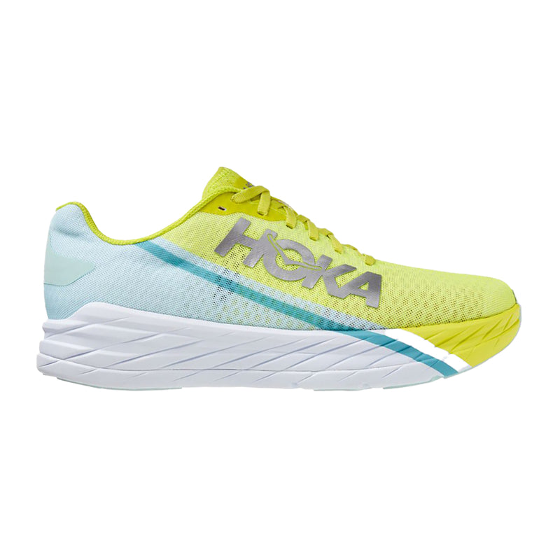 Women's Hoka One One Rocket X, Blue Glass/Evening Primrose, 9 B Medium