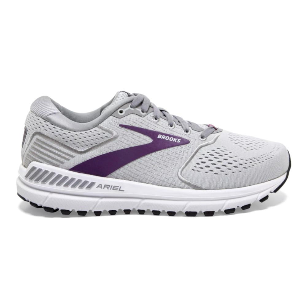 Women's Brooks Ariel '20, Oyster/Alloy/Grape, 9 B Medium