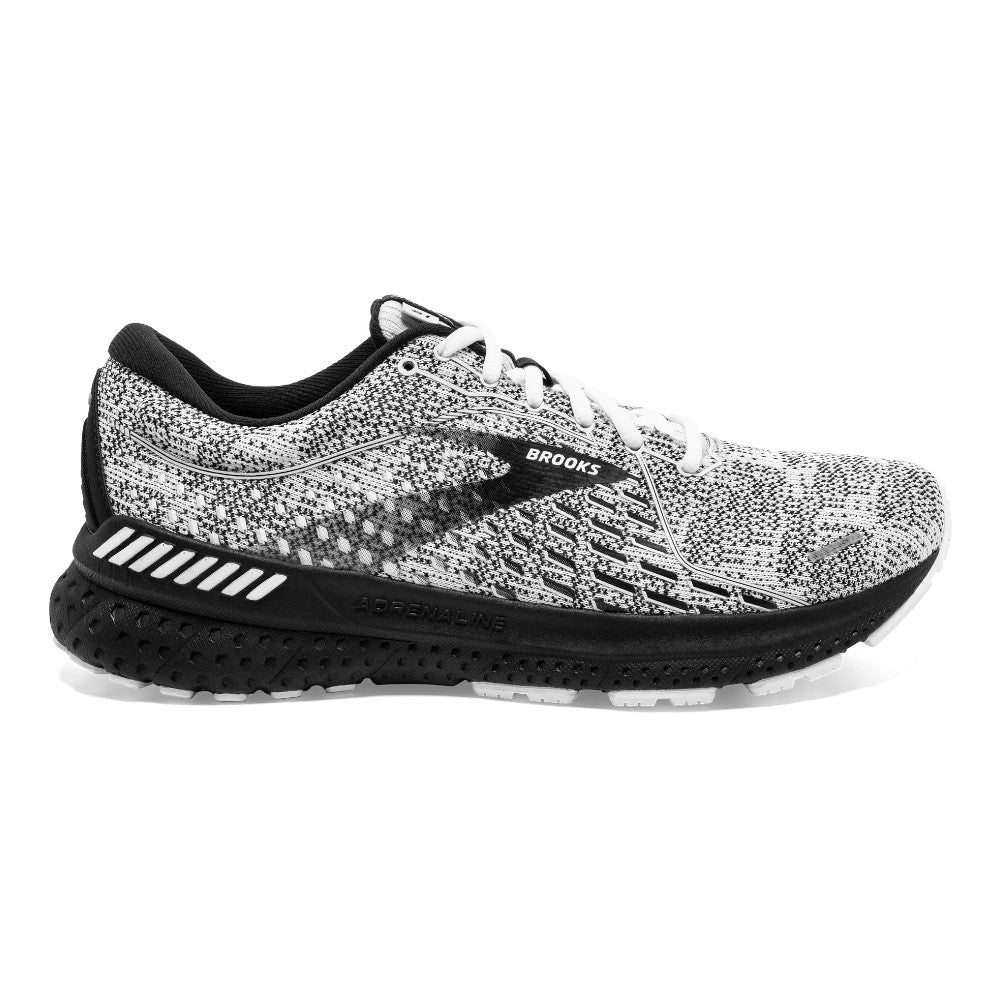 Women's Brooks Adrenaline GTS 21, White/Grey/Black, 8 B Medium