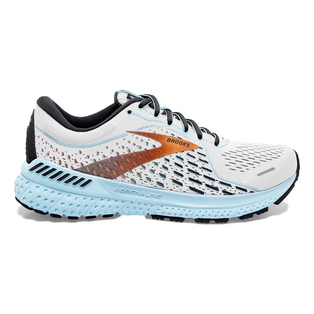 Women's Brooks Adrenaline GTS 21, White/Light Blue, 9 B Medium