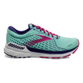 Women's Brooks Adrenaline GTS 21, Yucca/Navy Blue/Fuchsia, 9 B Medium