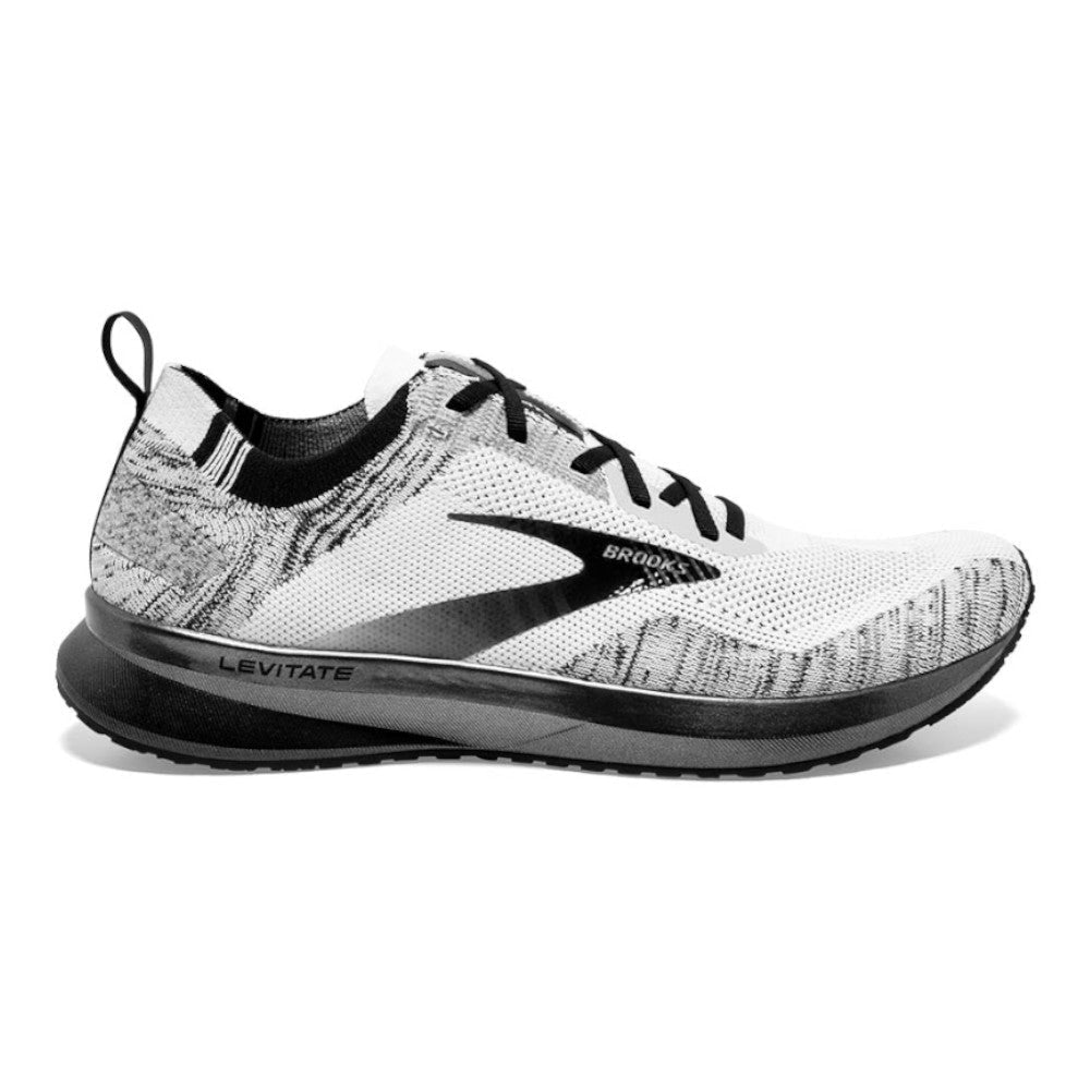 Women's Brooks Levitate 4, White/Black, 11 B Medium