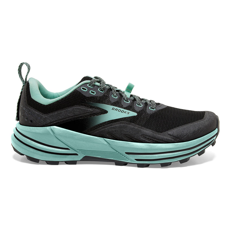 Women's Brooks Cascadia 16, Black/Ebony/Yucca, 10.5 B Medium