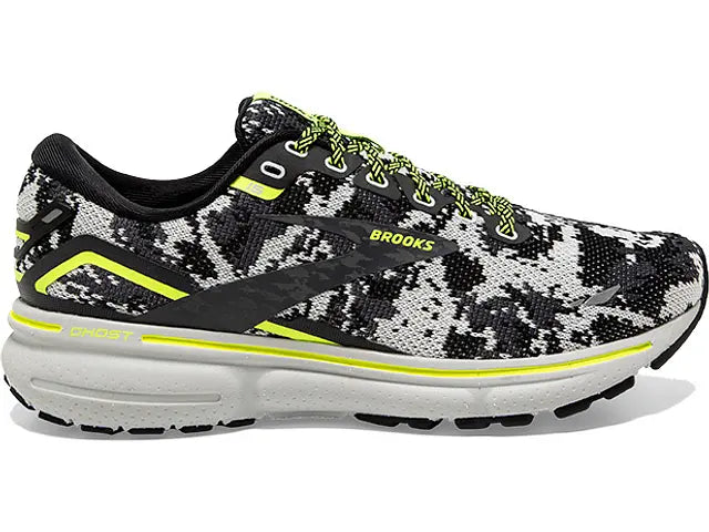 Men's Brooks Ghost 15, Black/Ebony/Nightlife, 12.5 D Medium