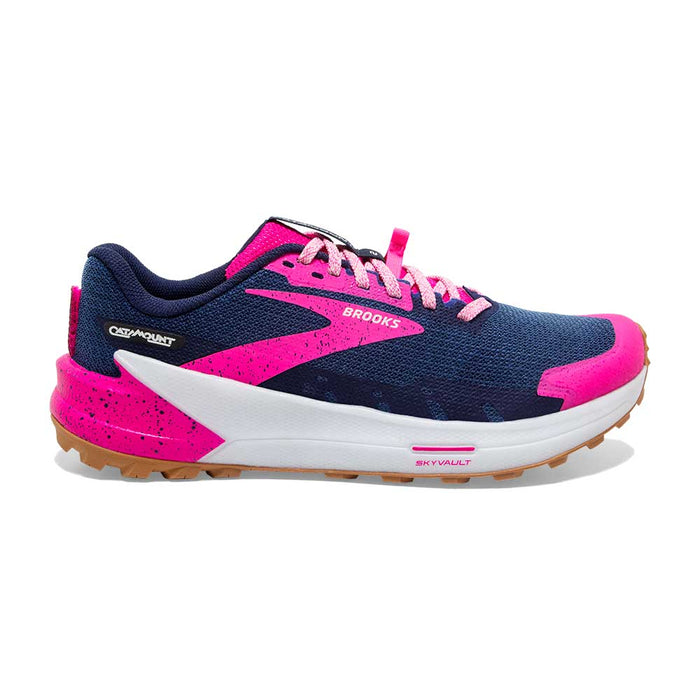 Women's Brooks Catamount 2, Peacoat/Pink/Biscuit, 8 B Medium