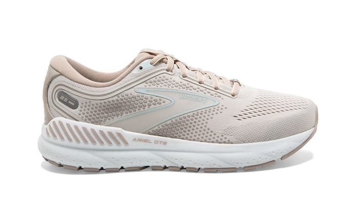 Women's Brooks Ariel GTS 23, Chateau Grey/White Sand, 9.5 2E Extra Wide