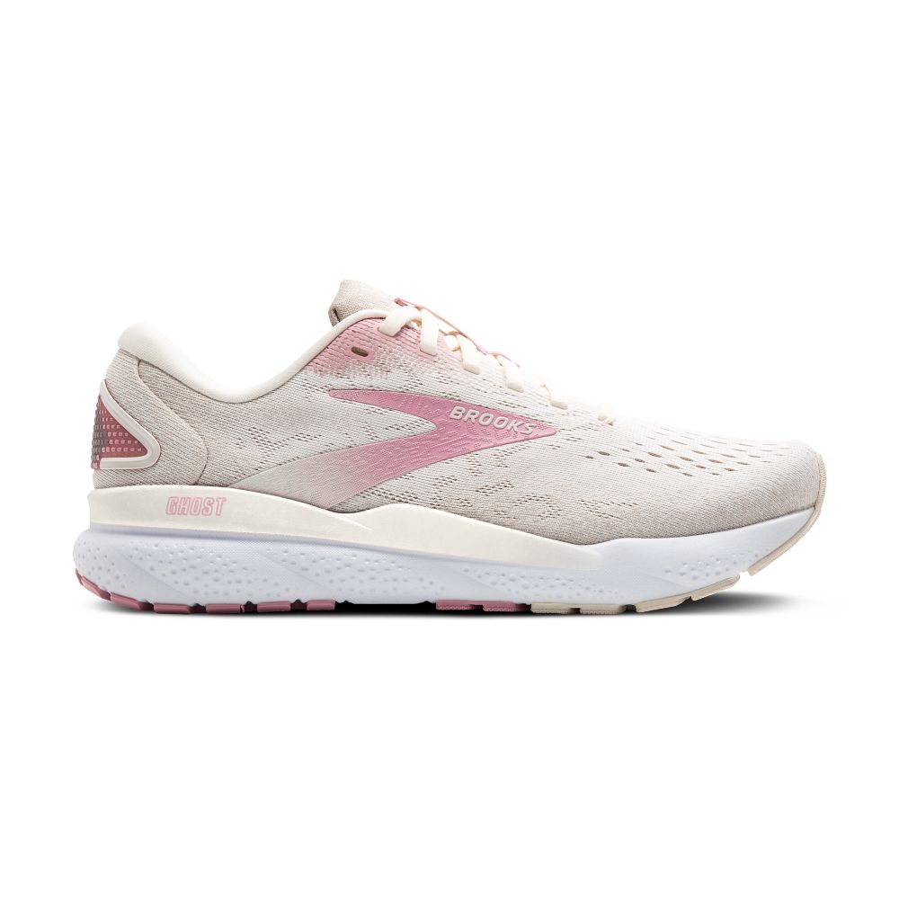 Women's Brooks Ghost 16, Coconut/Zephyr/White, 8.5 B Medium