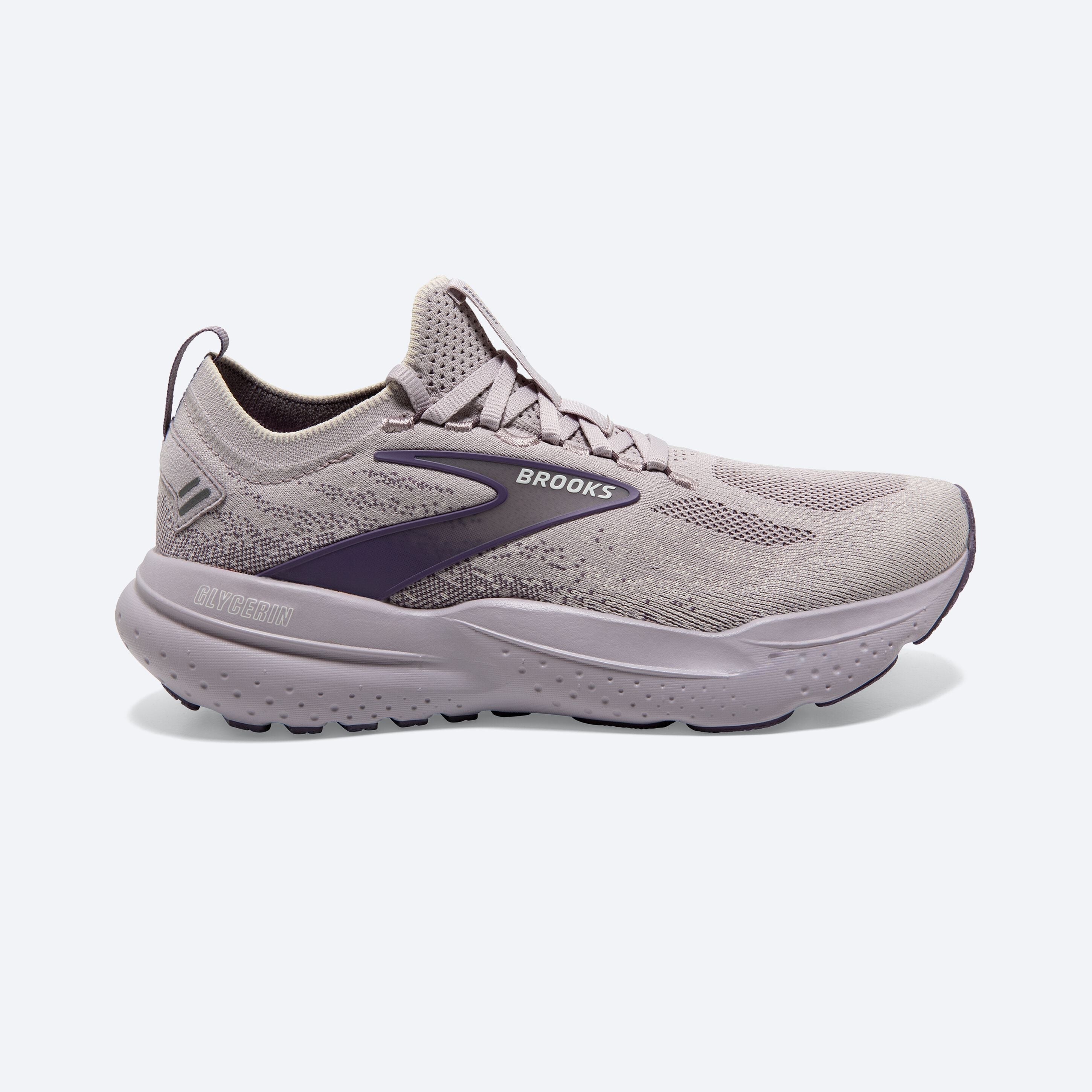 Women's Brooks Glycerin StealthFit 21, Raindrops/Purple Sage, 8.5 B Medium