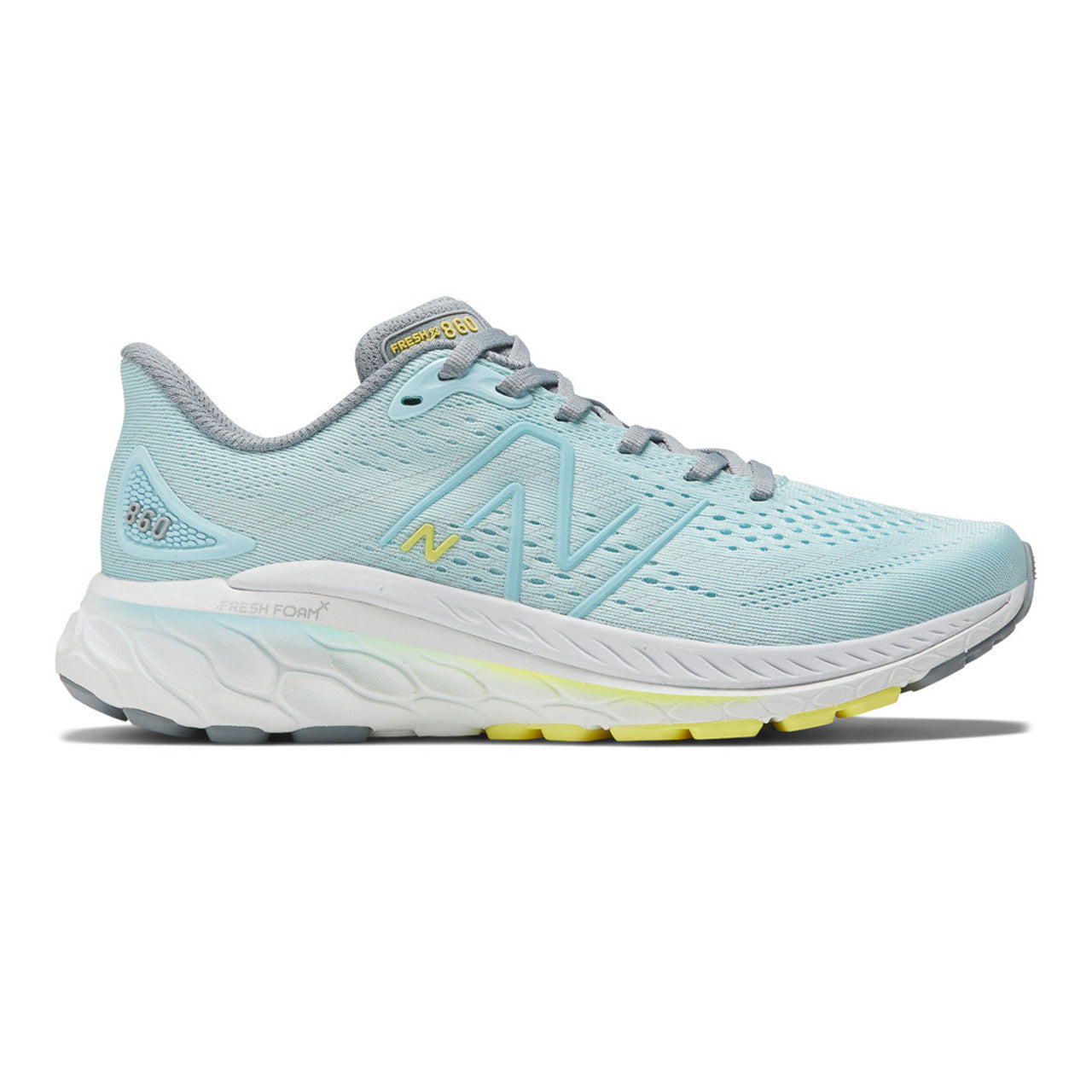 Women's New Balance Fresh Foam X 860v13, Blue/Steel/Cosmic Pineapple, 10.5 D Wide