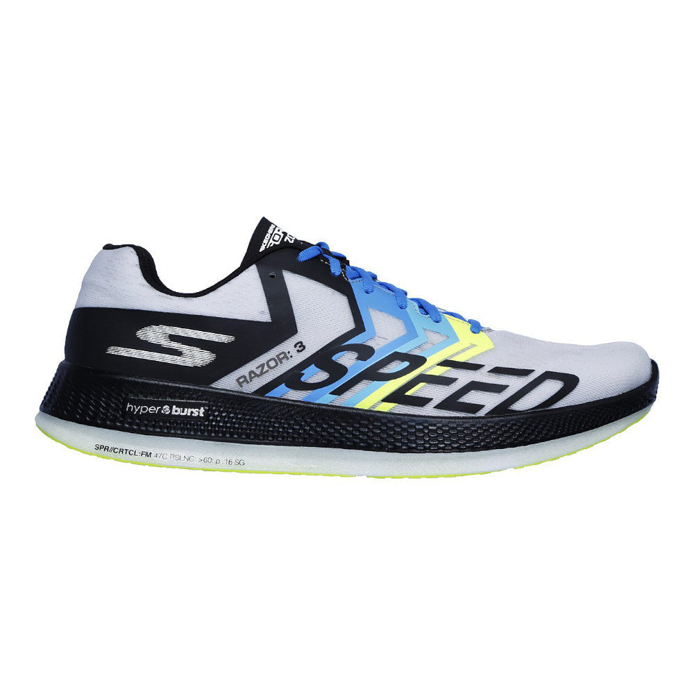Men's Skechers Go Run Razor 3, Black/Green, 9.5 D Medium