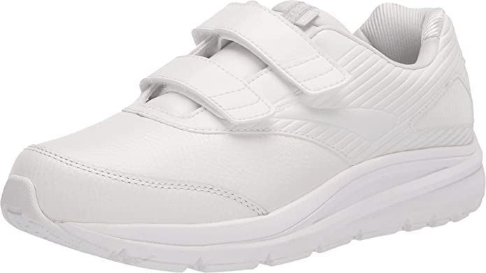 Women's Brooks Addiction Walker V-Strap 2, White, 9 B Medium