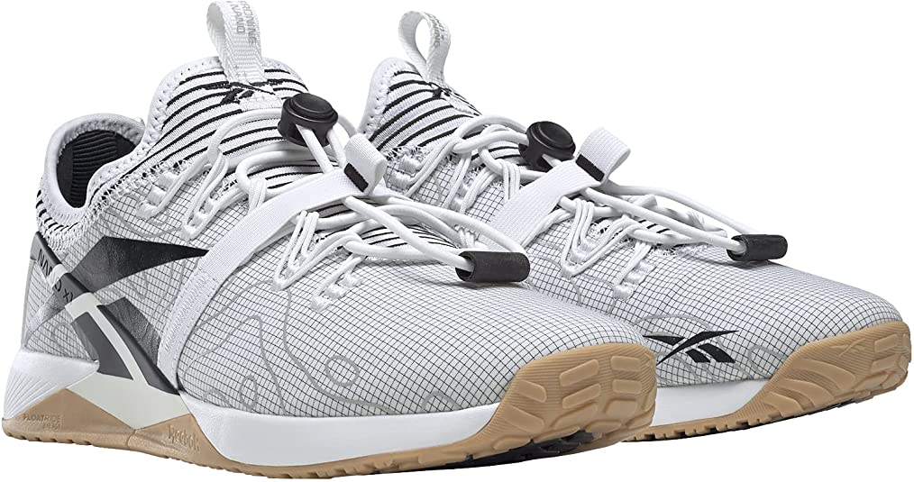 Men's Reebok Nano X1 Froning, White/Core Black, 10 D Medium