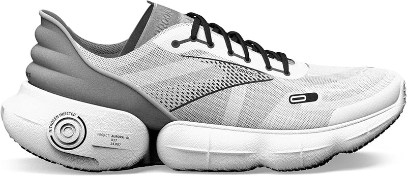 Men's Brooks Aurora, White/Alloy/Peacock, 11 D Medium