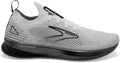 Women's Brooks Levitate Stealthfit 5, White/Grey/Black, 9 B Medium
