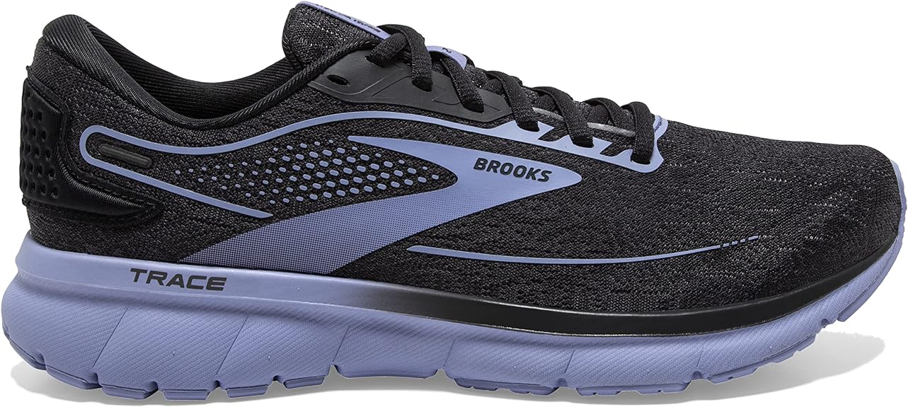 Women's Brooks Trace 2, Black/Pearl/Purple, 7.5 B Medium