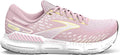 Women's Brooks Glycerin GTS 20, Pink/Yellow/White, 7 B Medium